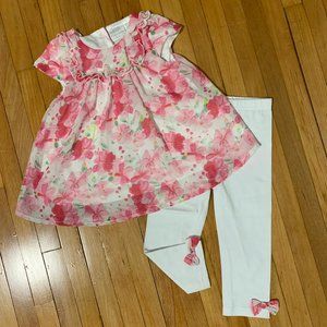 Baby Girl's 2-Piece Top & Stretch legging